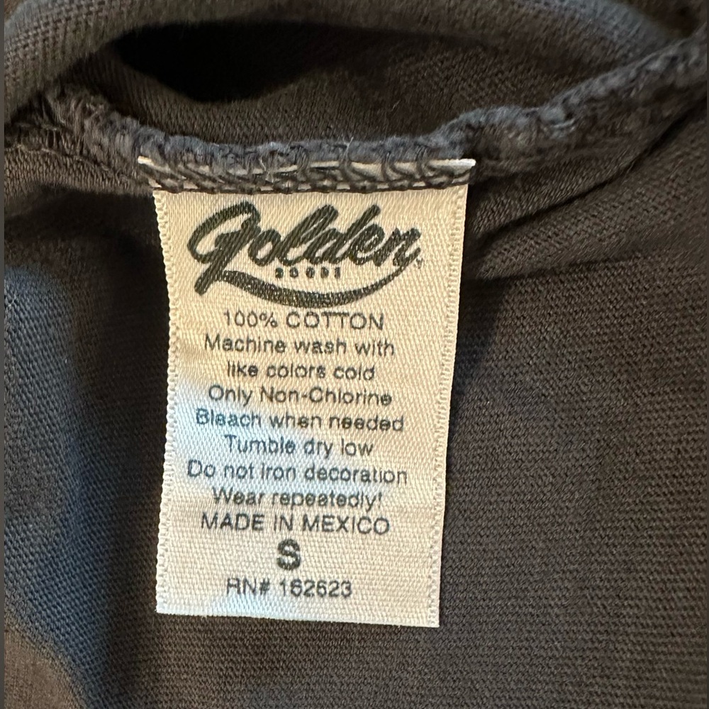 🖤 GOLDEN GOODS MY GUY TEE LULUS LOUNGE VINTAGE WASH FADED BLACK 🖤 - Picture 4 of 4